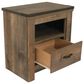 Ashley Trinell 1 Drawer Nightstand in Brown with 2 USB Type C Ports, , large