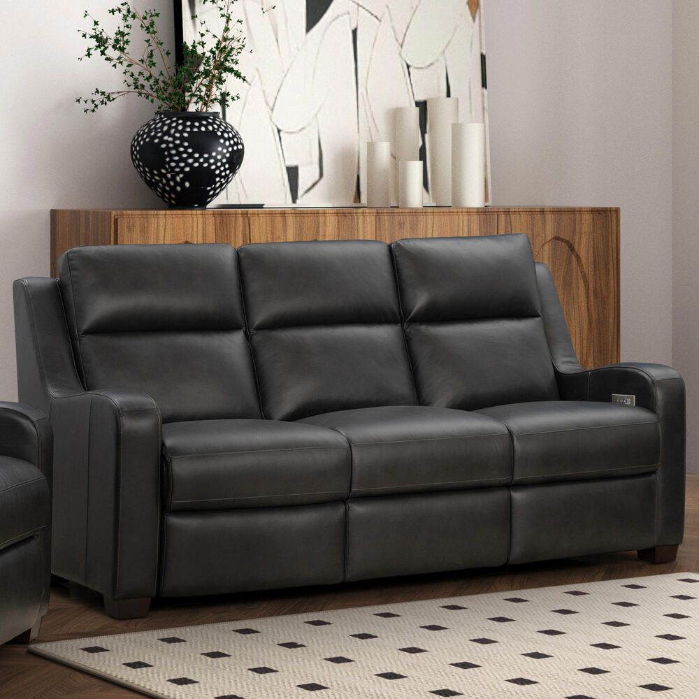 Barcalounger Ayden Power Sofa in Elway Dark Gray, , large
