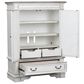 Belle Furnishings Abbey Park Mirrored Door Chest in White, , large