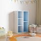 HOMLUX 5-Cube Reversible Storage Bookshelf in White and Light Blue, , large