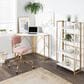 Lumisource Tania Task Chair with Pink Velvet Cushion in Gold, , large