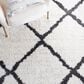 Safavieh August Shag 9" x 12" Ivory and Black Area Rug, , large