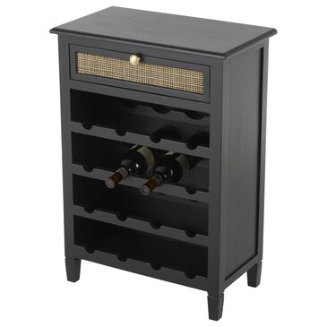 Maple and Jade 12-Bottle Storage Standing Wine Rack in Matte Black, Gold and Brown, , large