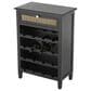 Maple and Jade 12-Bottle Storage Standing Wine Rack in Matte Black, Gold and Brown, , large
