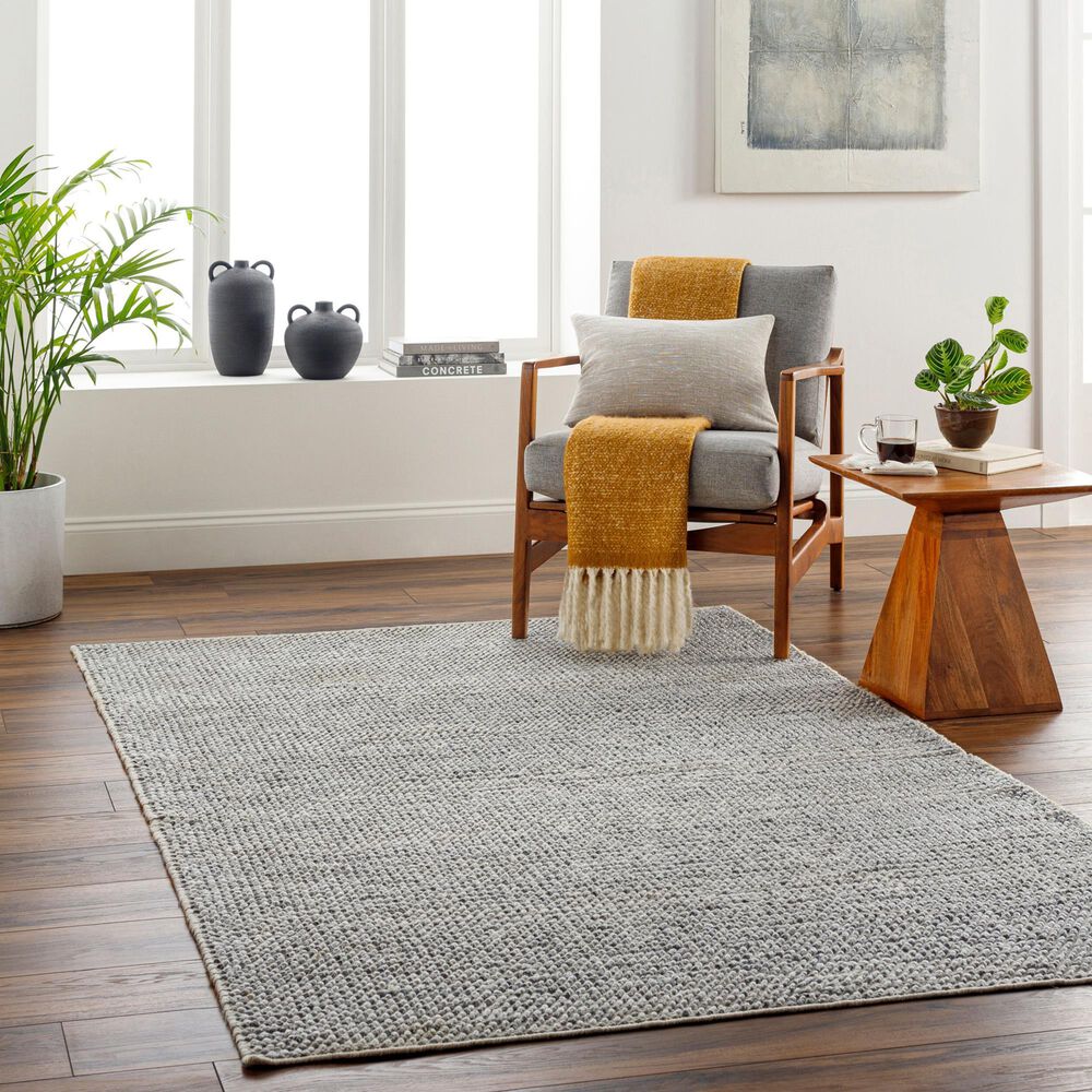 Surya Reika Cream, Light Slate and Medium Gray 10&#39; x 14&#39; Indoor/Outdoor Area Rug, , large