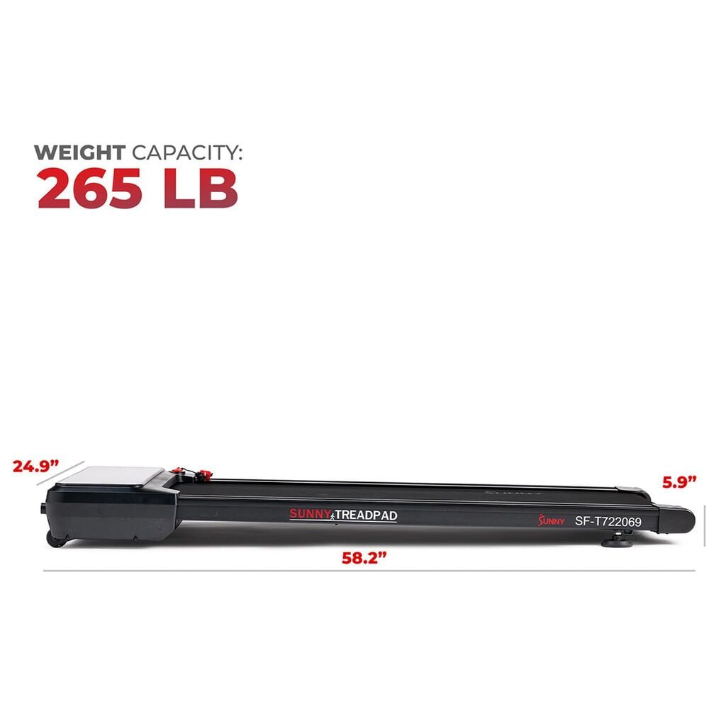 Sunny Health &amp; Fitness Sleek Stride Smart Compact Treadmill in Black, , large