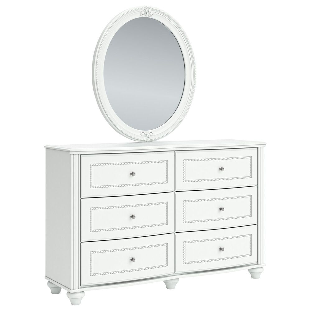 Ashley Kozlani 4-Piece Full Panel Storage Bedroom Set in Matte White, , large