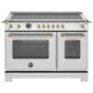 Bertazzoni Heritage Series 36" Dual Fuel Range with 6 Brass Burner in Stainless Steel and Gold, , large