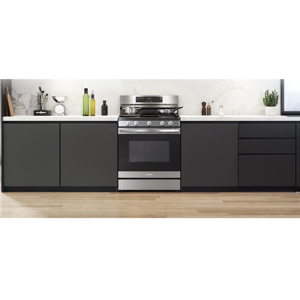 Samsung 30 in. 6.0 cu. ft. Smart Air Fry Convection Double Oven  Freestanding Gas Range with 5 Sealed Burners & Griddle - Stainless Steel