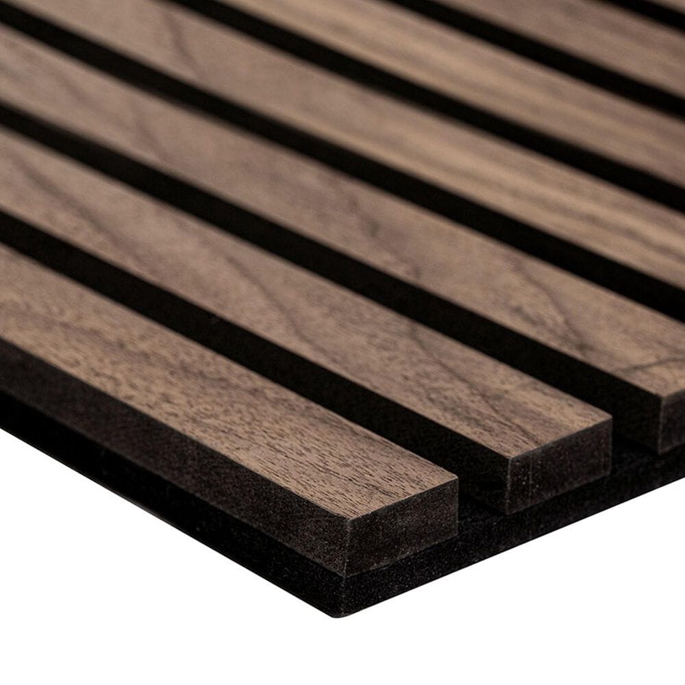 MS International Acoustic Wood Slat Tawny 9.5&quot; x 120&quot; Wall Panels, , large