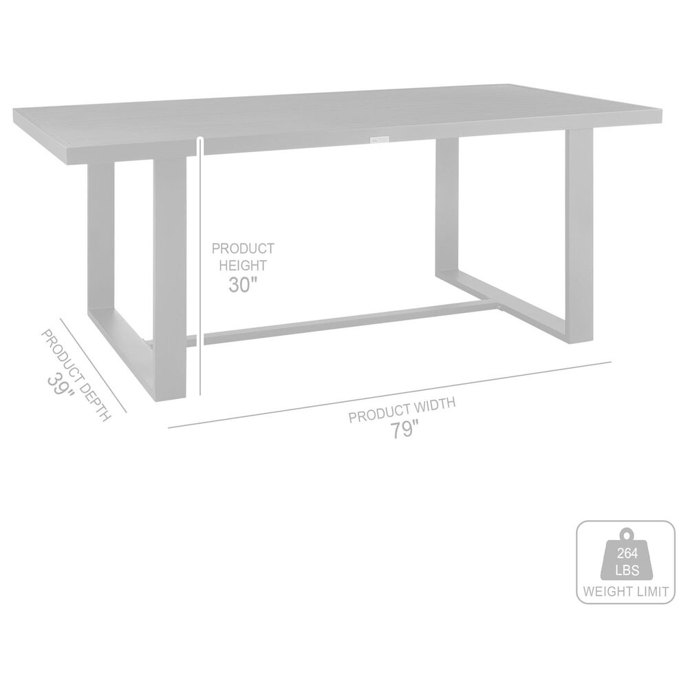 Blue River Alegria Outdoor Rectangular Dining Table in Black - Table Only, , large