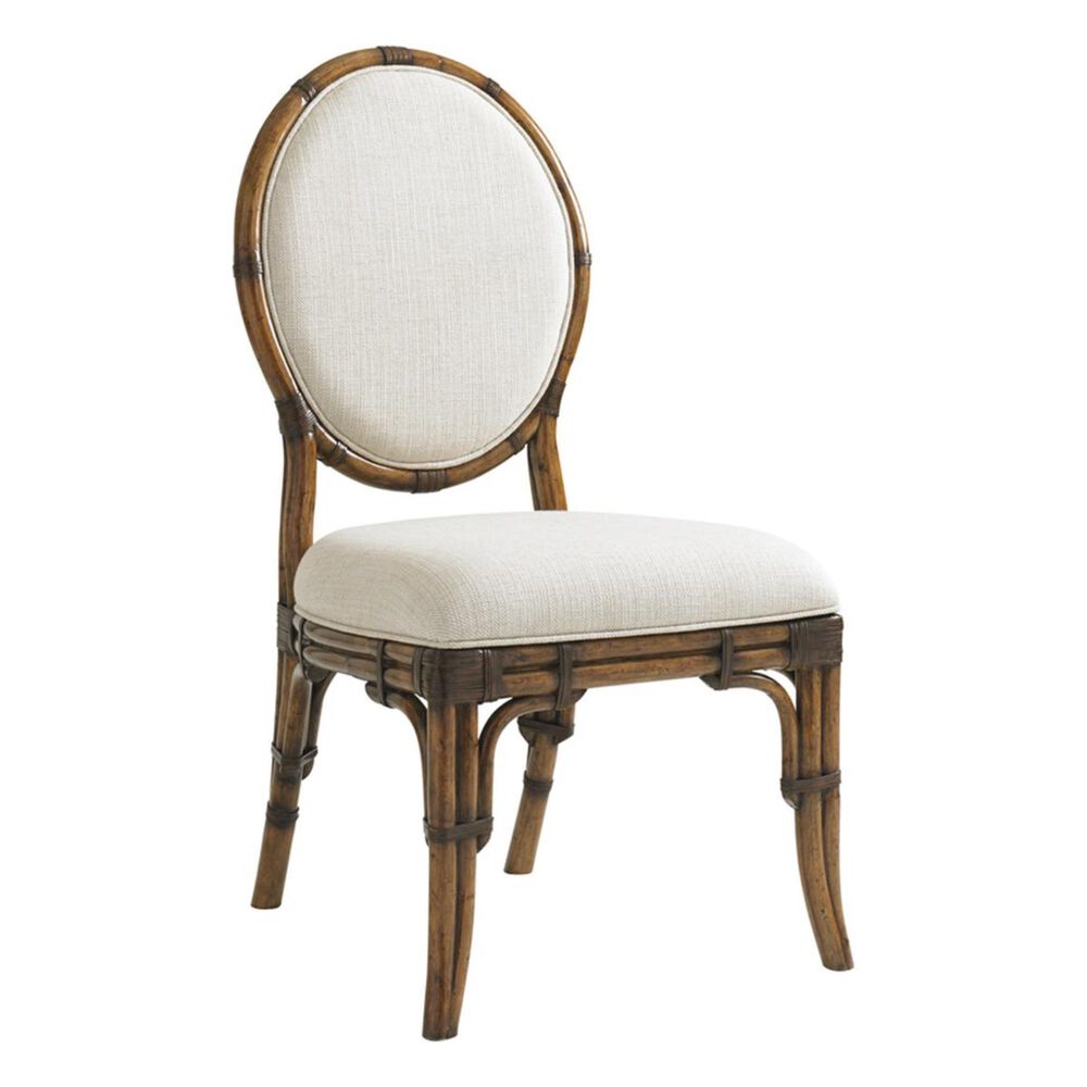 Tommy Bahama Home Bali Hai Gulfstream Oval Back Side Chair in Warm Brown, , large