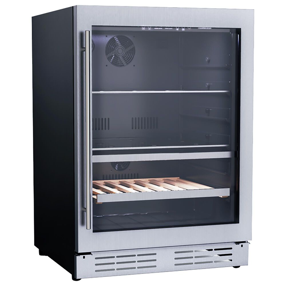 Elica 4.8 Cu. Ft. Glass Door Beverage Center with Door Alarms in Stainless Steel, , large