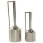 Maple and Jade 2-Piece Decorative Vase Set with Handles in Satin Silver, , large