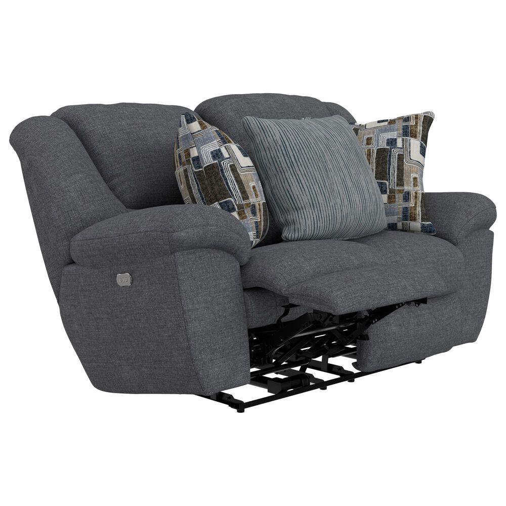 Catnapper Trifecta Power Reclining Rocking Loveseat in Smoke, , large