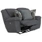 Catnapper Trifecta Power Reclining Rocking Loveseat in Smoke, , large