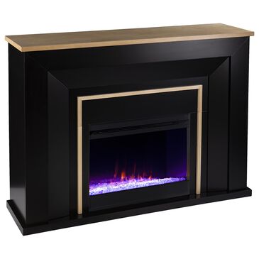 Southern Enterprises Cardington Color Changing Fireplace in Black and Natural, , large
