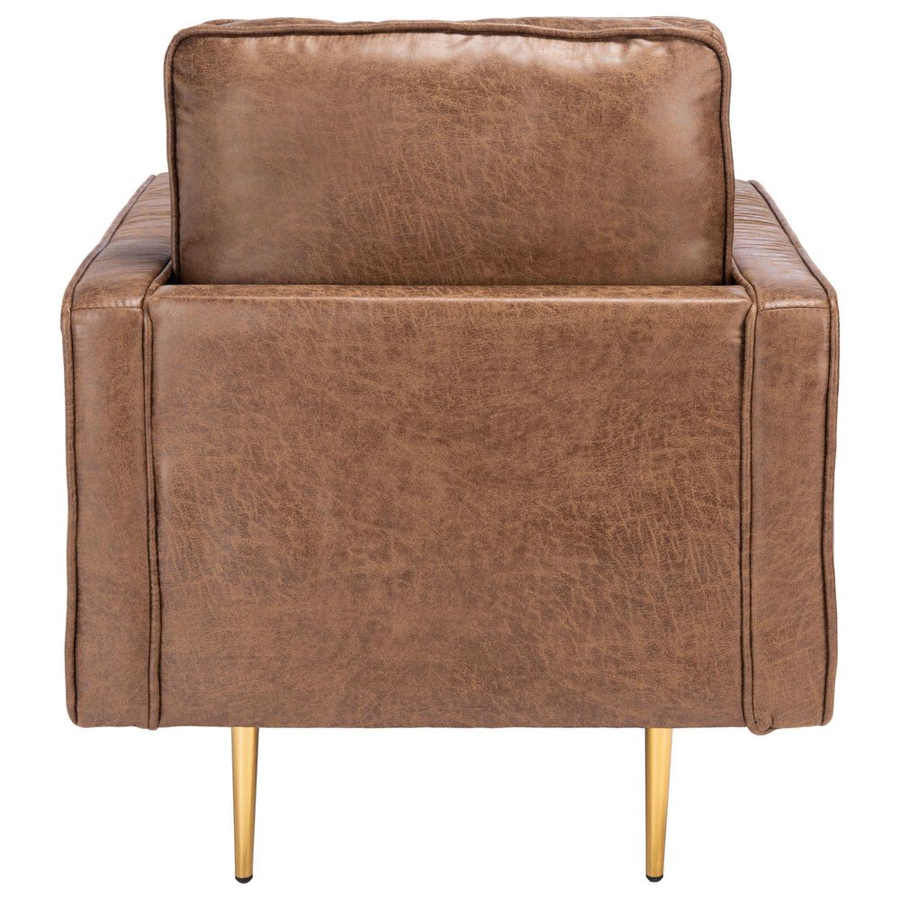 Safavieh Carlotta Accent Chair in Brown, , large