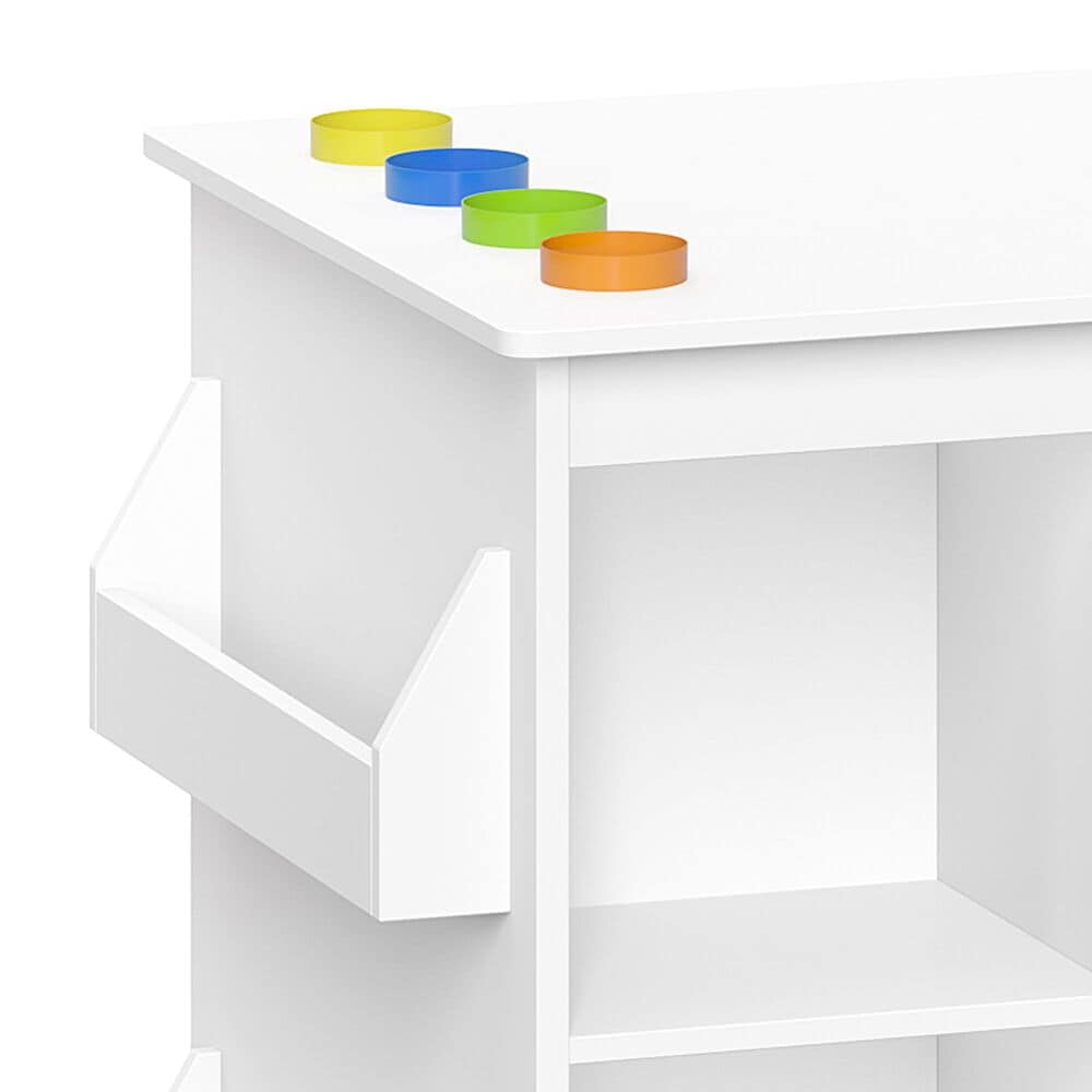 RiverRidge Home 3-Piece Kids Desk and Chair Set with Cubbies and Bookracks in White, , large
