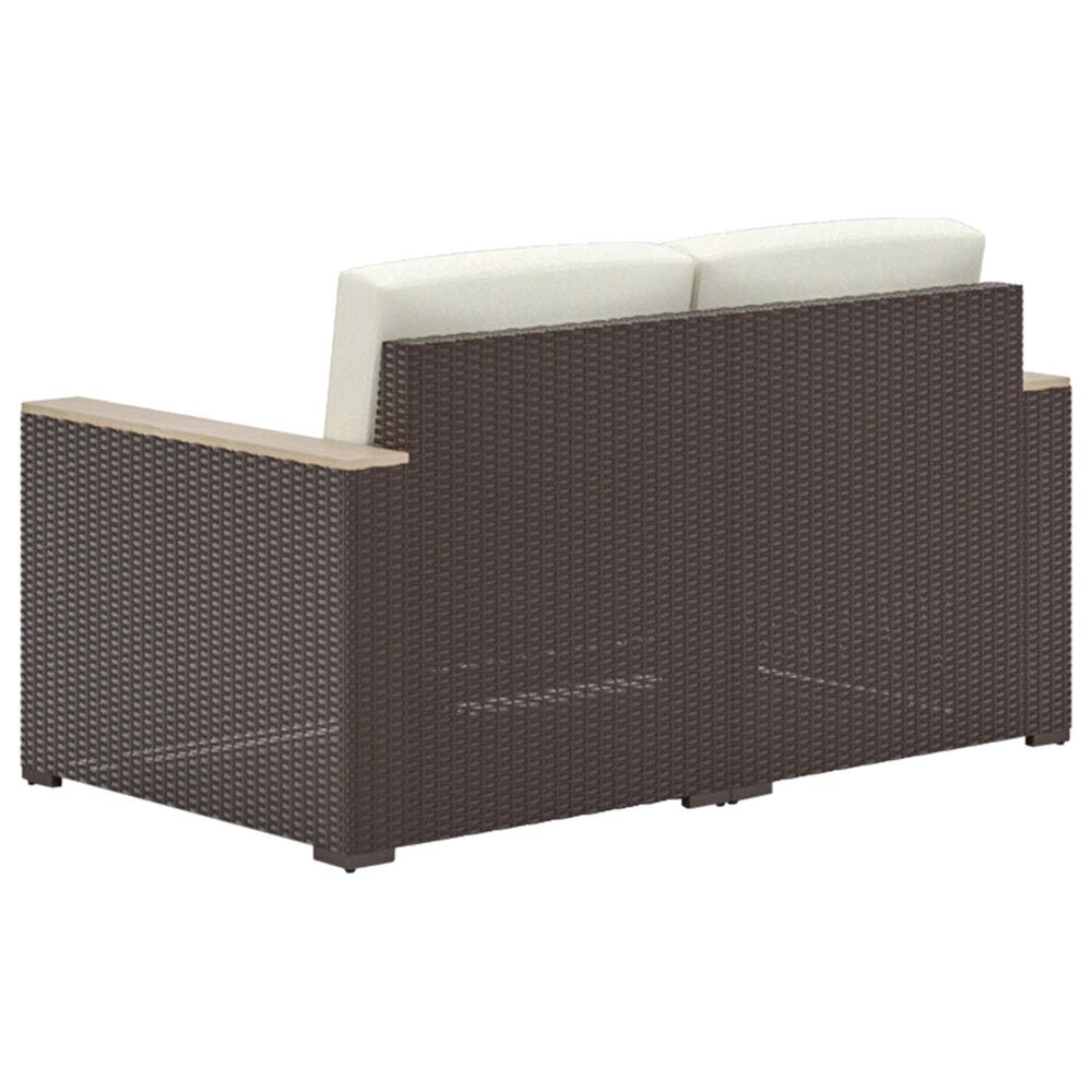 Homestyles Palm Springs 4-Piece Patio Loveseat Set in Brown, , large