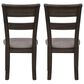 Belle Furnishings Double Bridge Side Chair in Dark Brown (Set of 2), , large