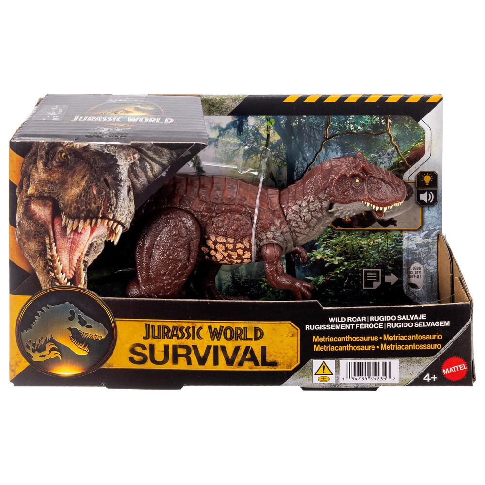 Jurassic World Wild Roar Metriacanthosaurus Action Figure, , large