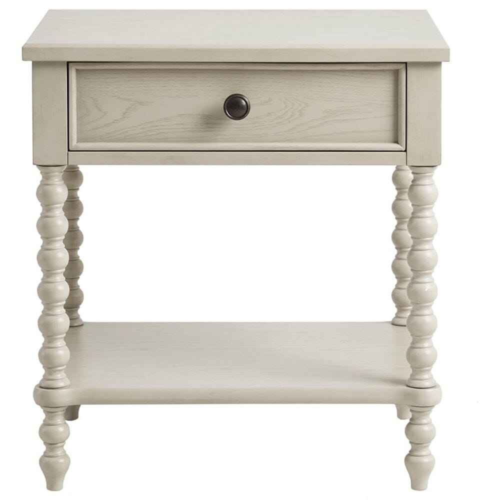 Hearth and Haven 1-Drawer Nightstand with Lower Shelf in Antique Cream, , large