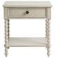 Hearth and Haven 1-Drawer Nightstand with Lower Shelf in Antique Cream, , large
