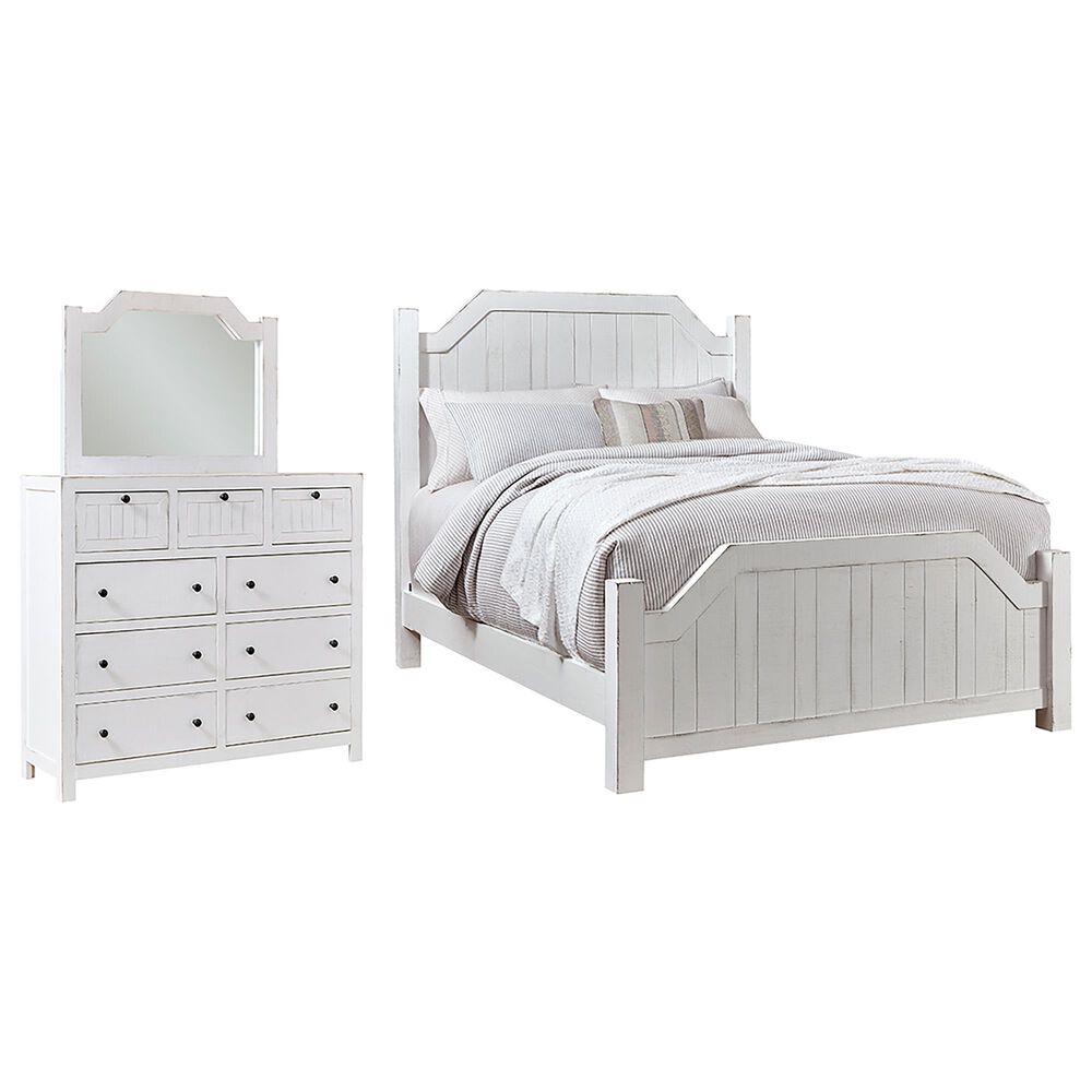 Tiddal Home Elmhurst 3 Piece King Bedroom Set in Cotton White, , large