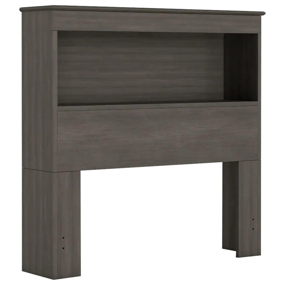 Lemoore Essential Twin Bookcase Headboard in Storm Grey, , large