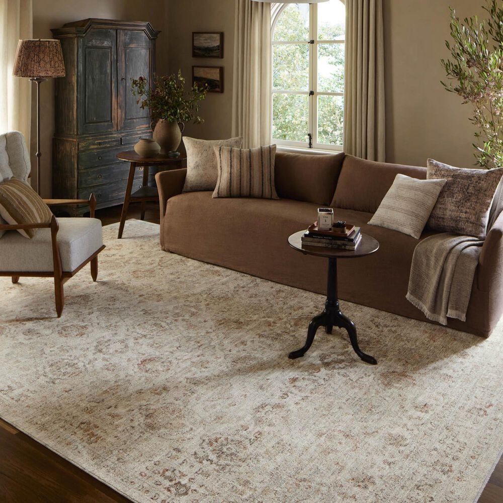 Amber Lewis x Loloi Honora 3&#39;9&quot; x 5&#39;9&quot; Beige and Spice Area Rug, , large