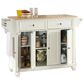 Crosley Furniture Cambridge Natural Wood Top Kitchen Island in White, , large
