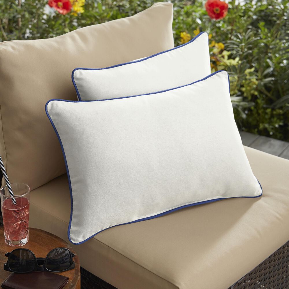 Sorra Home Sunbrella 13" x 20" Pillow in Canvas Natural (Set of 2), , large