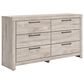 Ashley Broachmyn 6-Drawer Dresser Only in Light Gray, , large