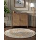 Surya Reina Tan, Light Brown, Light Gray, Cream, Denim, Mustard and Olive 7"10" Round Area Rug, , large