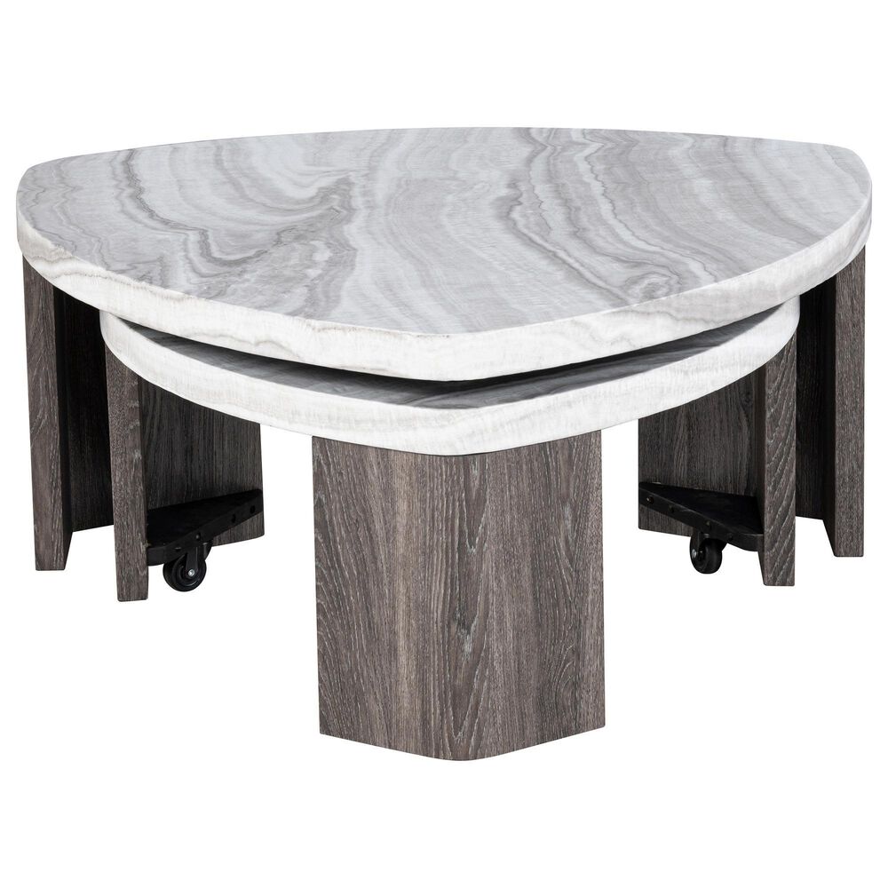 Furniture of America Elric Nesting Coffee Table in Gray, , large