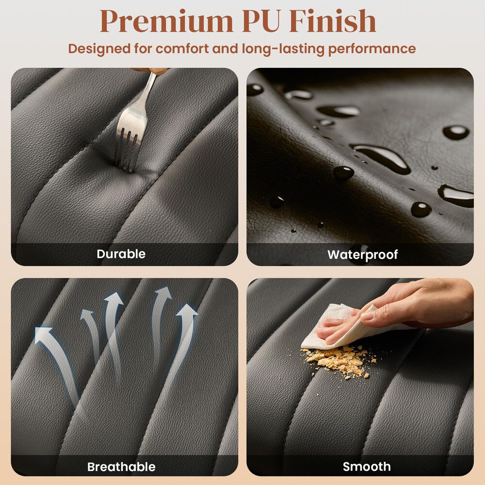 HOMLUX Ergonomic Swivel Office Chair with Vertical Channel-Tufted Cushion in Black, , large