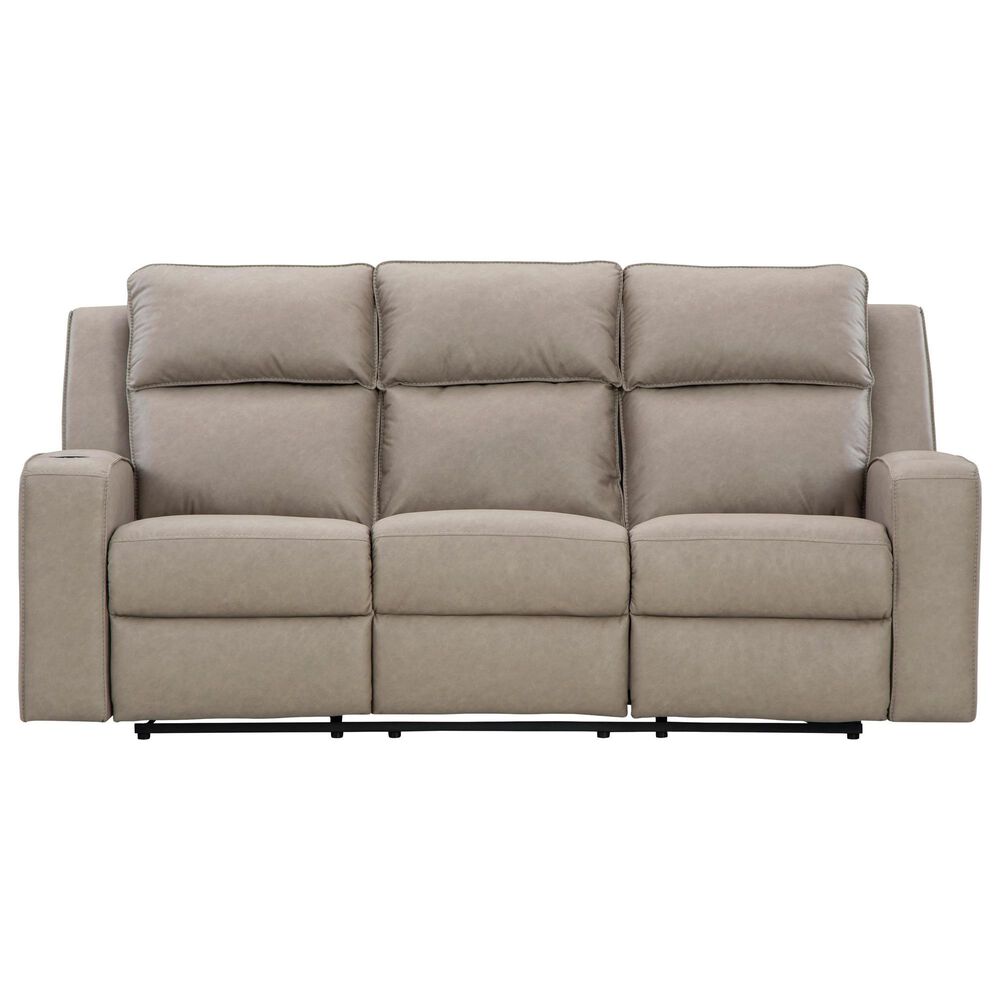 Ashley Lavenhorne Manual Reclining Sofa and Loveseat Set in Pebble, , large