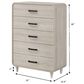 Crown Mark Nyomi 5-Drawer Chest in White, , large