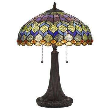 Cal Lighting Tiffany 22.5" Table Lamp in Dark Bronze, , large