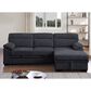 Lilola Home Kipling II 92.5" Stationary Sleeper Sofa in Dark Gray, , large