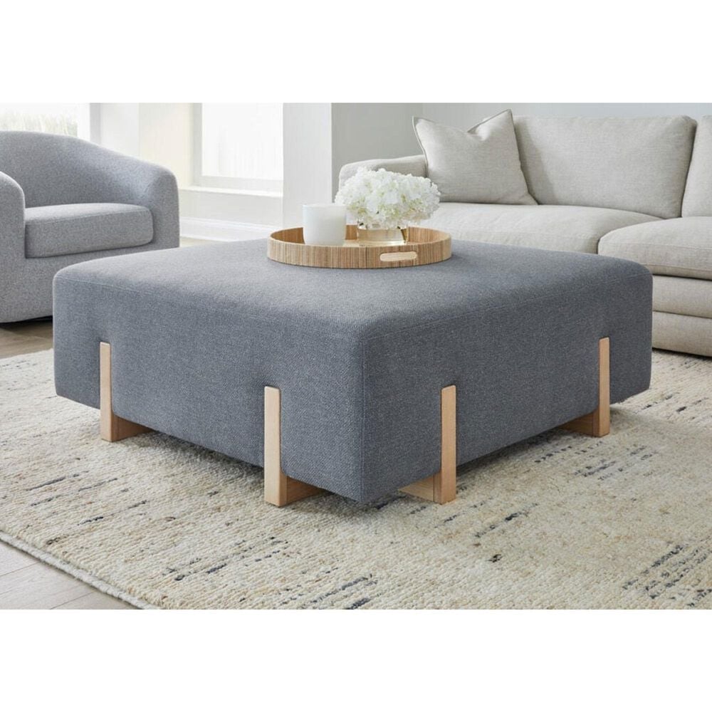 Kuka &#40;Hk&#41; Trade Co Lmt Motion Cocktail Ottoman in Marin Denim, , large