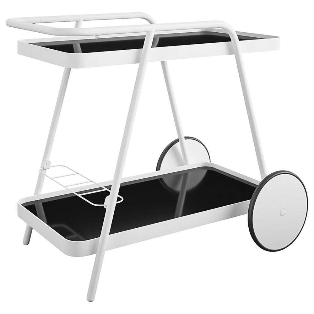 DHP Barbie Patio Bar Cart in White and Black, , large