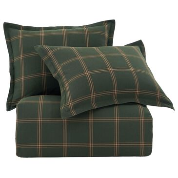 HiEnd Accents Windowpane 3-Piece Plaid King Comforter Set in Hunter Green and Golden Yellow, , large