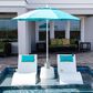 Floating Luxuries Side Table with Umbrella in White and Aruba, , large