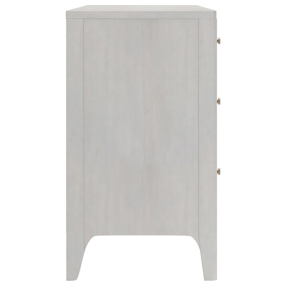 Vantage Mezzanine Queen Upholstered Wingback Bed with Dresser and Nightstand in Dove Gray, , large