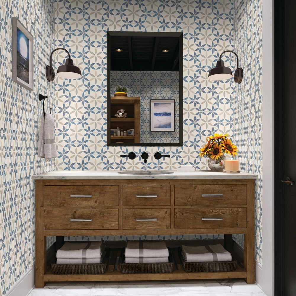 Dal-Tile Scrapbook Petal 8&quot; x 9&quot; Hexagon Porcelain Tile, , large