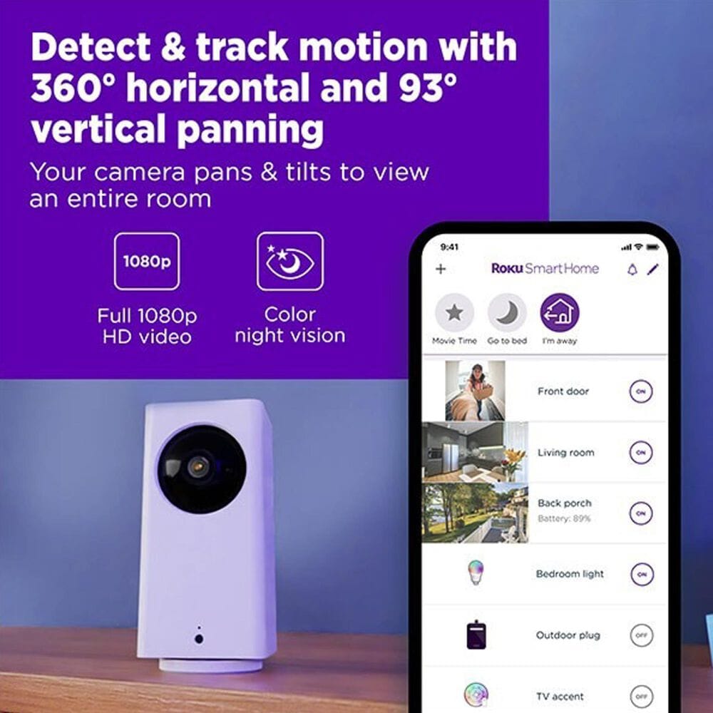 Roku Smart Home Indoor Camera 360 in White, , large