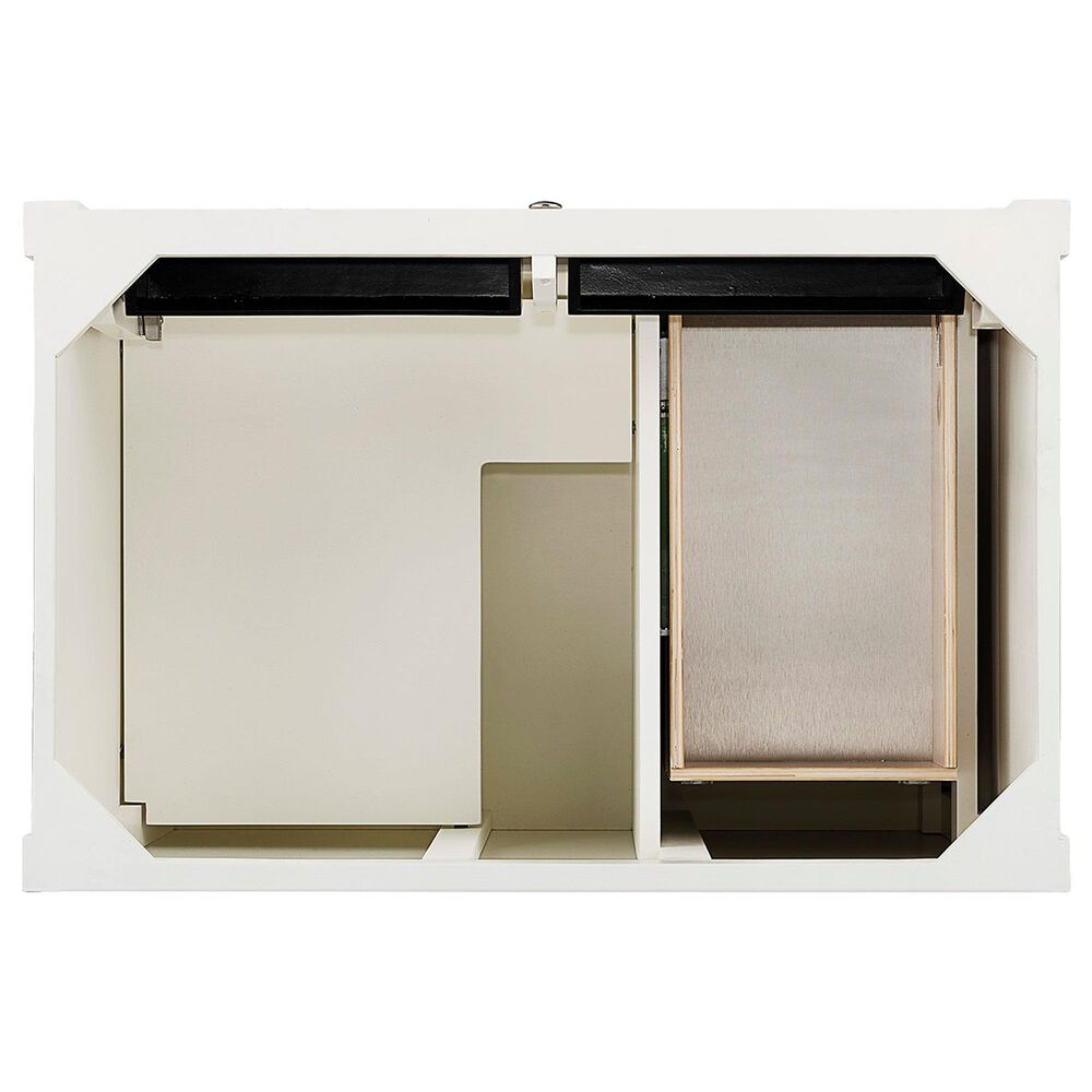 James Martin Vanities Brittany 36&quot; Single Bathroom Vanity in Bright White with 3 cm Arctic Fall Solid Surface Top and Rectangle Sink, , large