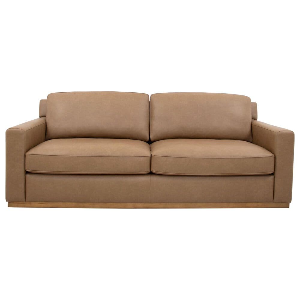 Leather Italia Mason Stationary Loveseat in Brown, , large